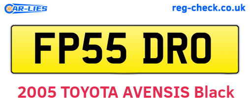 FP55DRO are the vehicle registration plates.