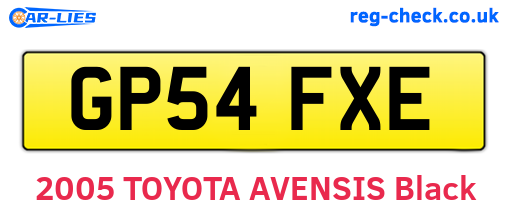 GP54FXE are the vehicle registration plates.