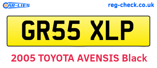 GR55XLP are the vehicle registration plates.