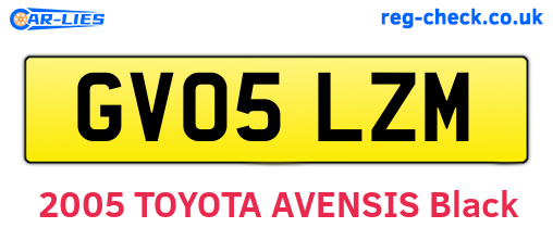 GV05LZM are the vehicle registration plates.