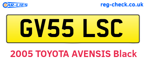 GV55LSC are the vehicle registration plates.