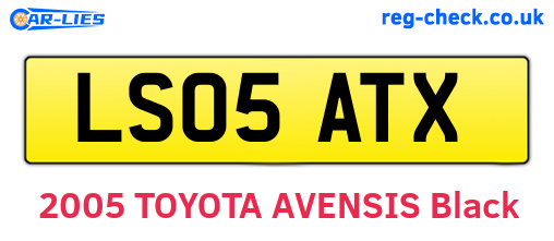 LS05ATX are the vehicle registration plates.