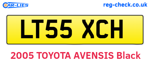 LT55XCH are the vehicle registration plates.