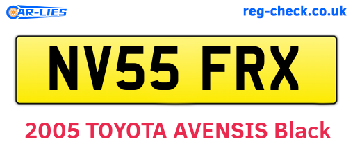 NV55FRX are the vehicle registration plates.