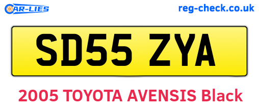 SD55ZYA are the vehicle registration plates.