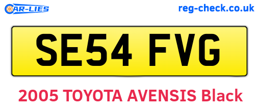 SE54FVG are the vehicle registration plates.