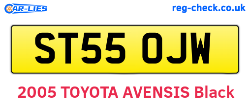 ST55OJW are the vehicle registration plates.