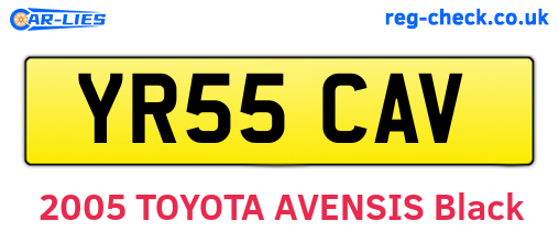 YR55CAV are the vehicle registration plates.