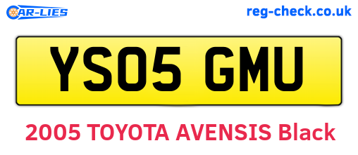 YS05GMU are the vehicle registration plates.