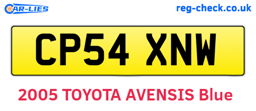 CP54XNW are the vehicle registration plates.