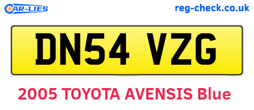 DN54VZG are the vehicle registration plates.