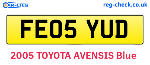 FE05YUD are the vehicle registration plates.