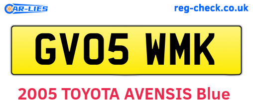GV05WMK are the vehicle registration plates.