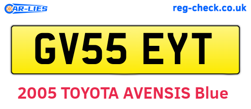 GV55EYT are the vehicle registration plates.