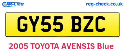 GY55BZC are the vehicle registration plates.