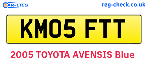 KM05FTT are the vehicle registration plates.