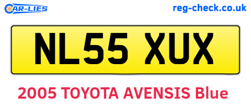 NL55XUX are the vehicle registration plates.