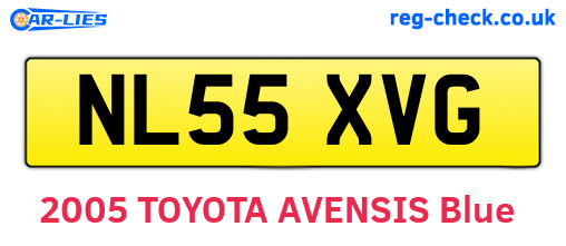 NL55XVG are the vehicle registration plates.