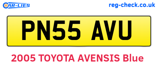 PN55AVU are the vehicle registration plates.