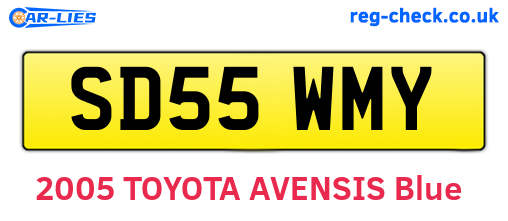 SD55WMY are the vehicle registration plates.