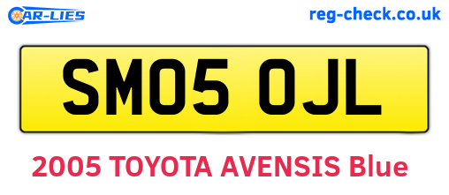 SM05OJL are the vehicle registration plates.