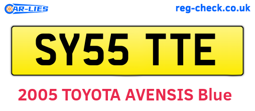 SY55TTE are the vehicle registration plates.
