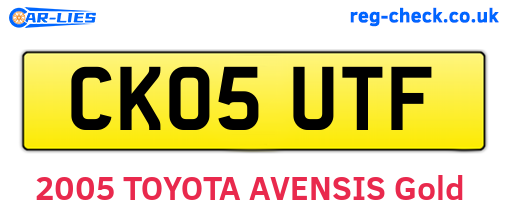 CK05UTF are the vehicle registration plates.