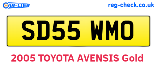 SD55WMO are the vehicle registration plates.