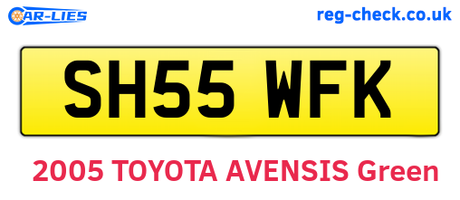 SH55WFK are the vehicle registration plates.