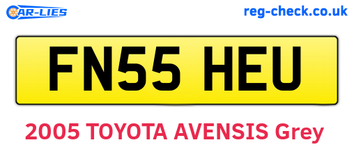 FN55HEU are the vehicle registration plates.