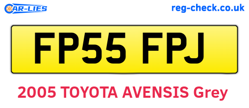 FP55FPJ are the vehicle registration plates.