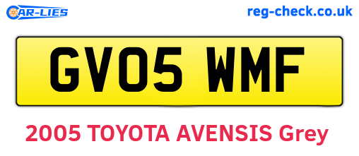 GV05WMF are the vehicle registration plates.