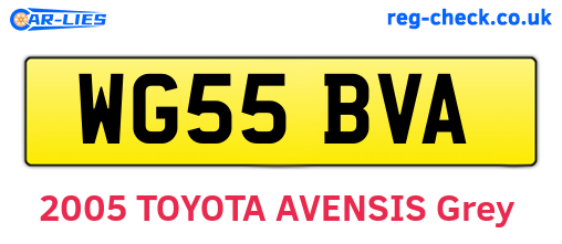 WG55BVA are the vehicle registration plates.