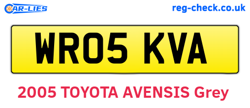 WR05KVA are the vehicle registration plates.