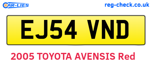 EJ54VND are the vehicle registration plates.