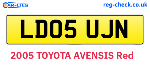 LD05UJN are the vehicle registration plates.