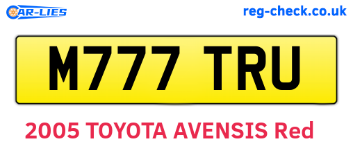 M777TRU are the vehicle registration plates.