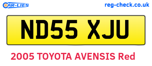 ND55XJU are the vehicle registration plates.