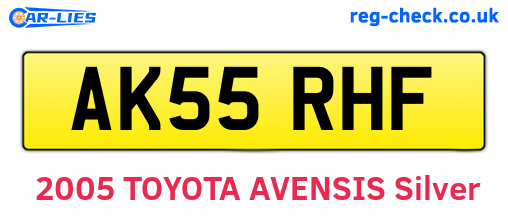 AK55RHF are the vehicle registration plates.