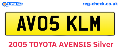 AV05KLM are the vehicle registration plates.