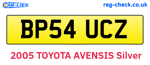 BP54UCZ are the vehicle registration plates.