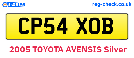 CP54XOB are the vehicle registration plates.