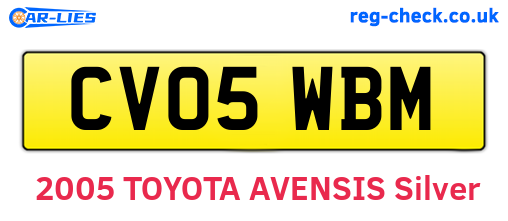 CV05WBM are the vehicle registration plates.