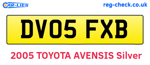 DV05FXB are the vehicle registration plates.