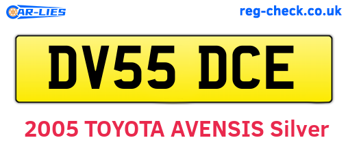 DV55DCE are the vehicle registration plates.