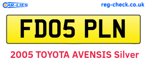 FD05PLN are the vehicle registration plates.
