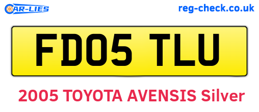 FD05TLU are the vehicle registration plates.