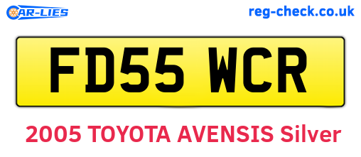 FD55WCR are the vehicle registration plates.