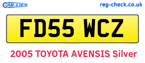 FD55WCZ are the vehicle registration plates.