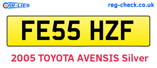 FE55HZF are the vehicle registration plates.